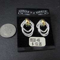 Western Earrings Circle Y of Yoakum Vintage Dead Stock