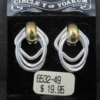 Western Earrings Circle Y of Yoakum Vintage Dead Stock