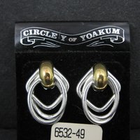 Western Earrings Circle Y of Yoakum Vintage Dead Stock