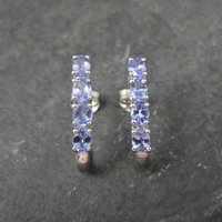 Estate Tanzanite Earrings Sterling Silver Chuck Clemency