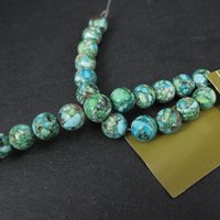 Reconstituted Turquoise Patchwork Beads 8mm