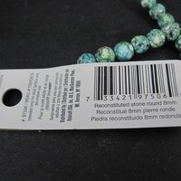 Reconstituted Turquoise Patchwork Beads 8mm