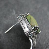 Green Mohave Turquoise Earrings Stainless Steel