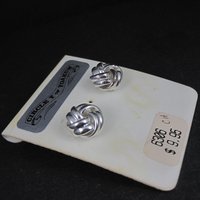 Western Knot Earrings Silver Plated Circle Y of Yokum