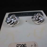 Western Knot Earrings Silver Plated Circle Y of Yokum