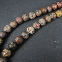 8mm Round Leopard Jasper Beads