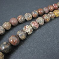 8mm Round Leopard Jasper Beads