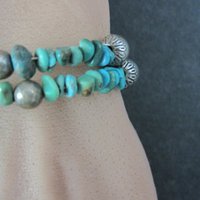 Natural Turquoise Coil Wrap Bracelet Relios