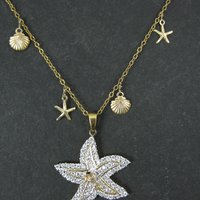 Vermeil Sterling Starfish Pendant Necklace