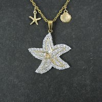 Vermeil Sterling Starfish Pendant Necklace