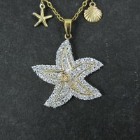 Vermeil Sterling Starfish Pendant Necklace