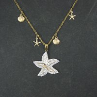 Vermeil Sterling Starfish Pendant Necklace