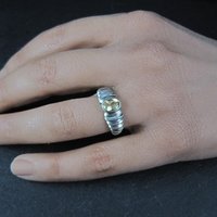 Sterling Silver Citrine Ring Size 7