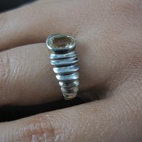 Sterling Silver Citrine Ring Size 7