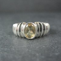 Sterling Silver Citrine Ring Size 7