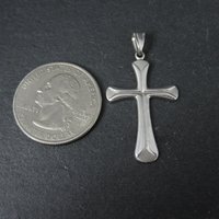 Vintage 14K White Gold Cross Pendant
