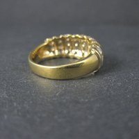 Vermeil Sterling Cz Dome Ring Size 8 Estate Jewelry
