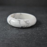 Solid Howlite Band Ring Size 8