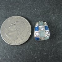 Sterling Silver Blue Enamel Diamonique Slider Pendant Ross Simons