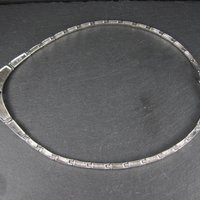 Estate Sterling Opal Inlay Amethyst Necklace