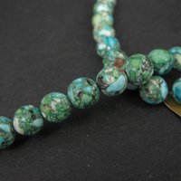 Reconstituted Turquoise Patchwork Beads 8mm