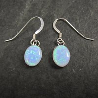 Southwestern Sterling Opal Earrings