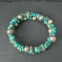 Natural Turquoise Coil Wrap Bracelet Relios