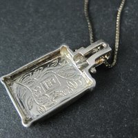 Sterling Silver Opal Malachite Inlay Pendant Necklace