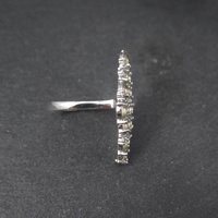 Estate Sterling Silver Smoky Cz Cocktail Ring Size 6