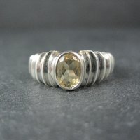Sterling Silver Citrine Ring Size 7