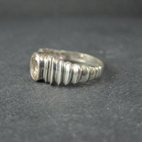 Sterling Silver Citrine Ring Size 7