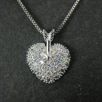 Sterling Silver Arrow Heart Pendant Necklace