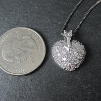 Sterling Silver Arrow Heart Pendant Necklace