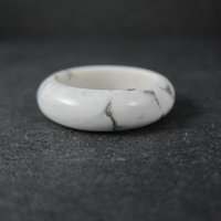 Solid Howlite Band Ring Size 8