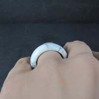 Solid Howlite Band Ring Size 8
