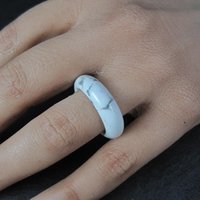 Solid Howlite Band Ring Size 8