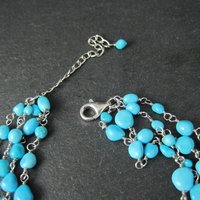 Sterling Silver 4 Strand Turquoise Bracelet