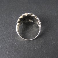 Sterling Silver Turquoise Indian Chief Turquoise Headdress Ring Size 7.5