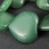 Lot of 8 Jadeite Jade Heart Beads 24mm