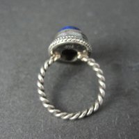 Simple Sterling Silver Lapis Lazuli Ring Size 6