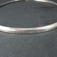 Sterling Silver 6mm Omega Chain Necklace 16" Vintage Italian