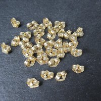 Large Lot of 68 Pieces 14K Gold Filled Butterfly Wing Nuts Earring Backs