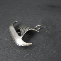Vintage Sterling Silver Viking Ship Pendant