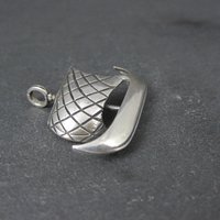 Vintage Sterling Silver Viking Ship Pendant