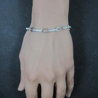 Sterling Silver Cz Link Bracelet 7-8 Inches