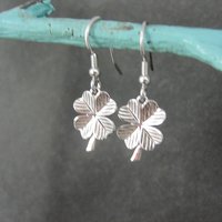 Sterling Silver 4 Leaf Clover Earrings