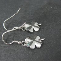 Sterling Silver 4 Leaf Clover Earrings