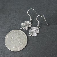 Sterling Silver 4 Leaf Clover Earrings