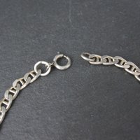 Vintage Sterling Mariner Anchor Chain Bracelet 7 Inches