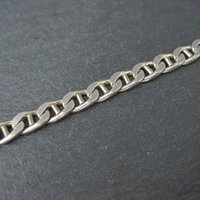 Vintage Sterling Mariner Anchor Chain Bracelet 7 Inches